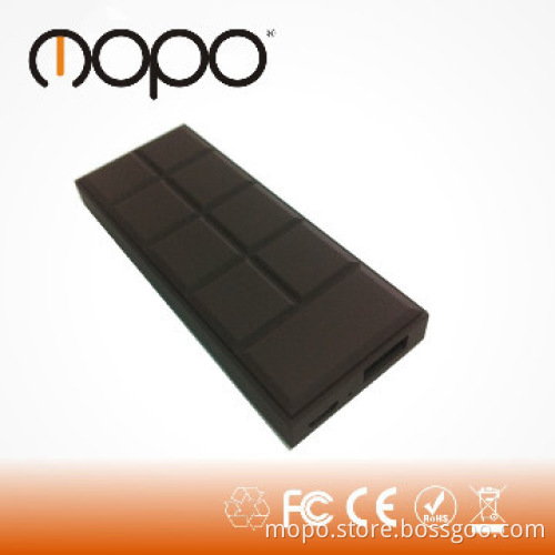 mobile phone charger ultra slim chocolate portable Power Bank Charger
